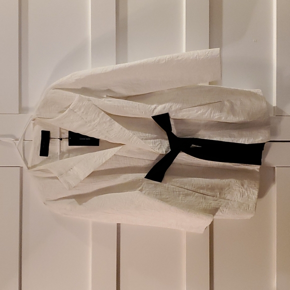 NWT Zara Textured White Coat - Picture 4 of 8